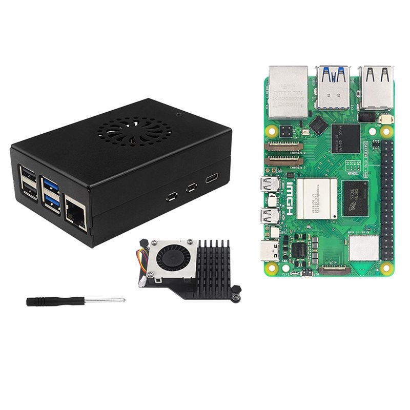 Pi 5 Case - T23C، مجموعة أدوات البداية من إيراسبتك،