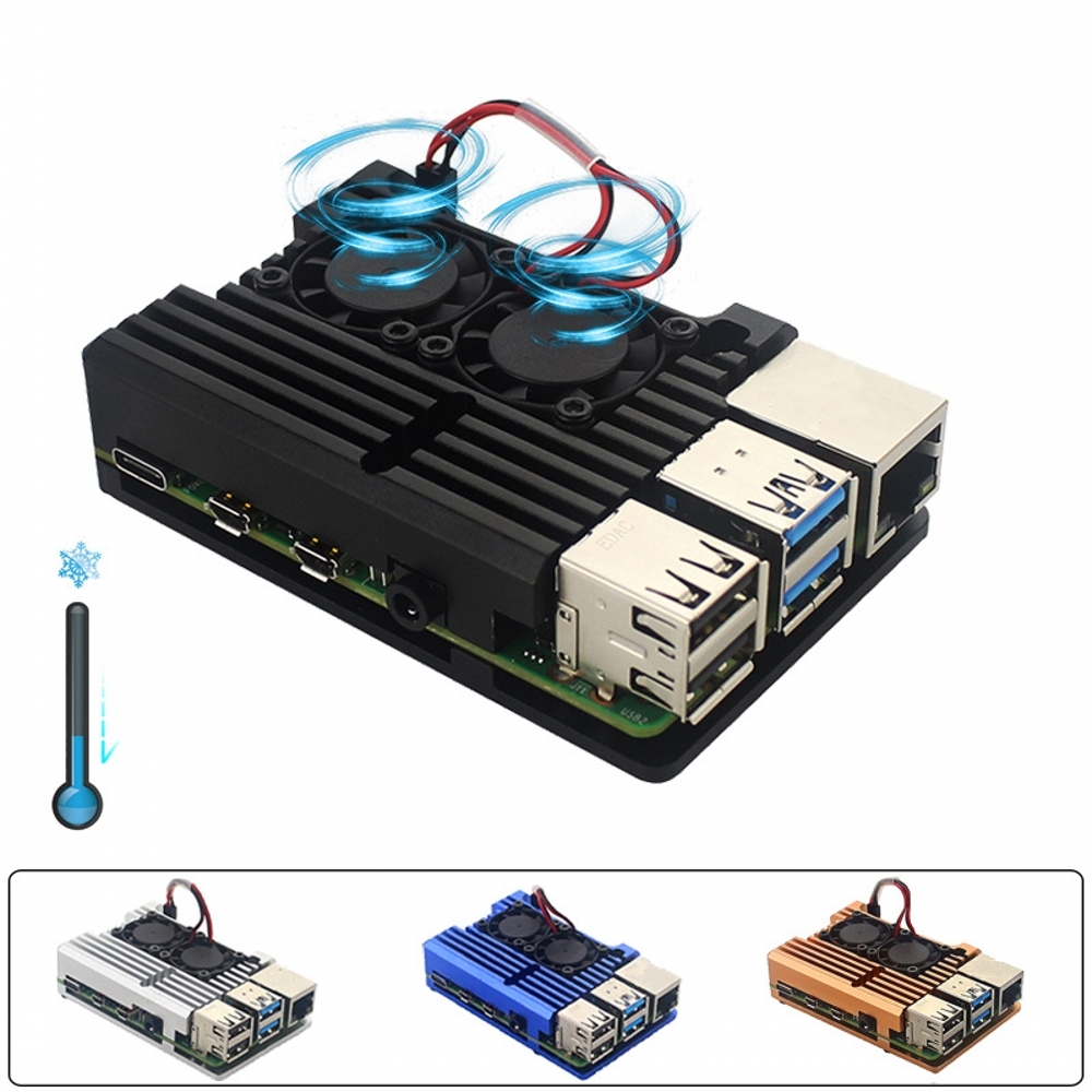 غلاف ألومنيوم لـ Raspberry Pi  - مراجعة Pi 4 Case وسعره