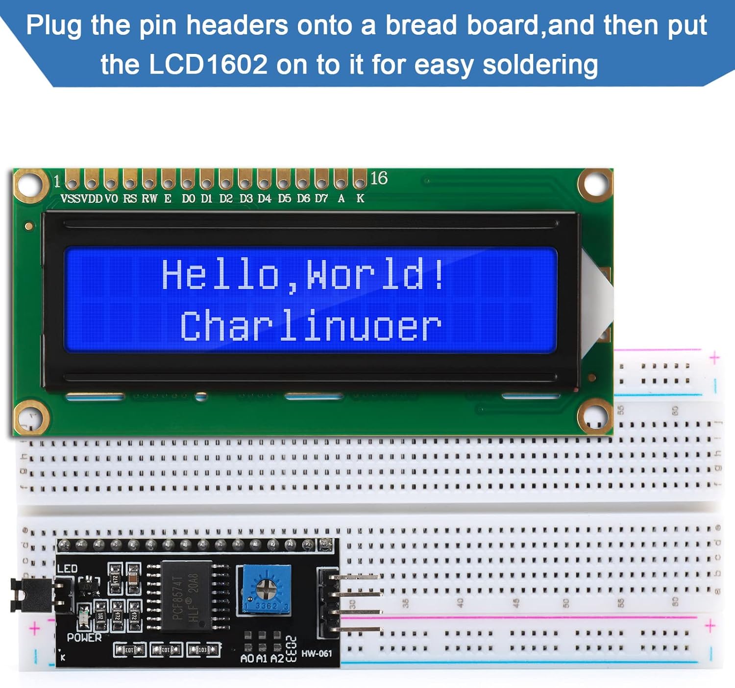 مجموعة واحدة من شاشة LCD 1602  - مراجعة Pi Display وسعره